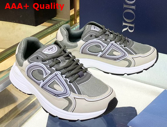 Dior B30 Sneaker Olive Mesh and Cream Technical Fabric Replica