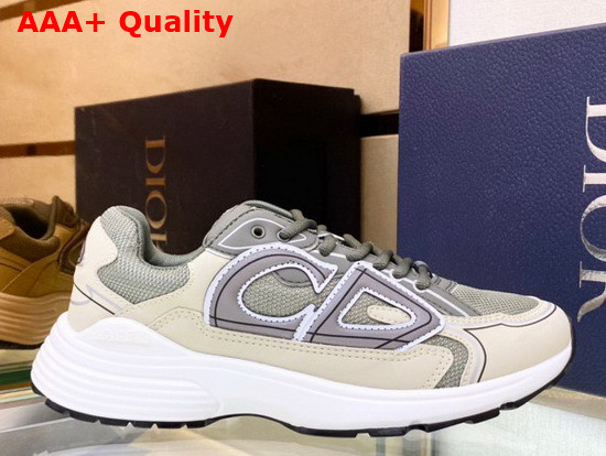 Dior B30 Sneaker Olive Mesh and Cream Technical Fabric Replica