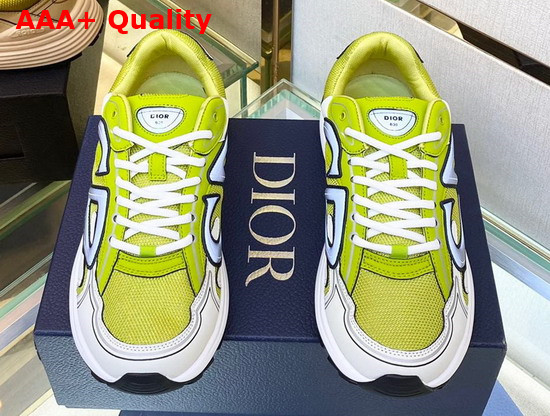 Dior B30 Sneaker Yellow Mesh and White Technical Fabric Replica