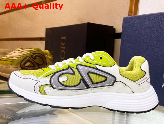 Dior B30 Sneaker Yellow Mesh and White Technical Fabric Replica