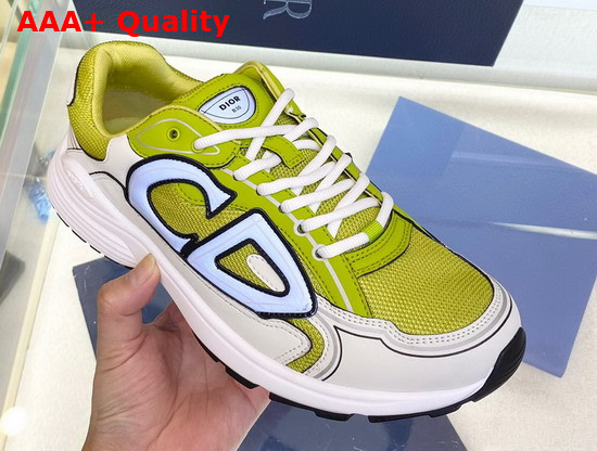 Dior B30 Sneaker Yellow Mesh and White Technical Fabric Replica