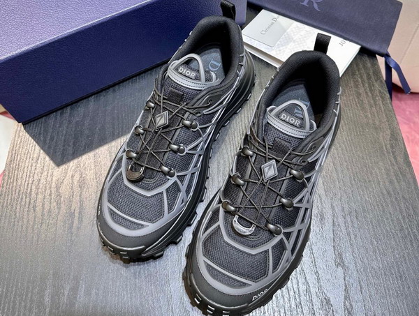 Dior B31 Runner Sneaker Black Technical Mesh and Anthracite Gray Rubber with Warped Cannage Motif Replica