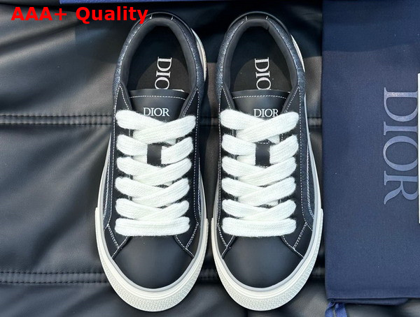 Dior B33 Sneaker Black Smooth Calfskin and Dior Oblique Jacquard Replica