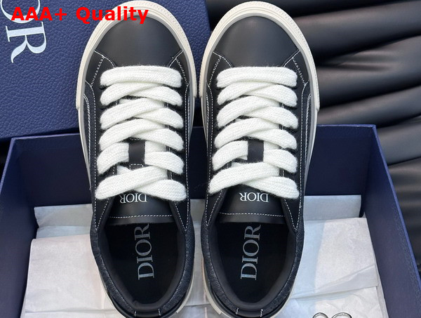 Dior B33 Sneaker Black Smooth Calfskin and Dior Oblique Jacquard Replica