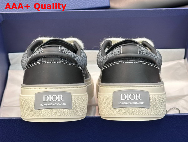 Dior B33 Sneaker Black Smooth Calfskin and Dior Oblique Jacquard Replica