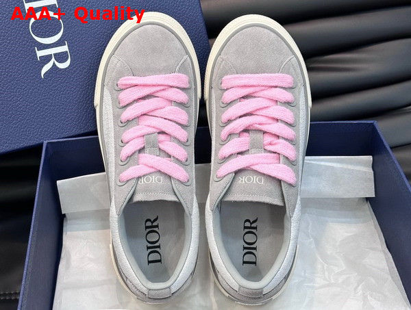 Dior B33 Sneaker Gray and White Dior Oblique Jacquard and Gray Suede Replica