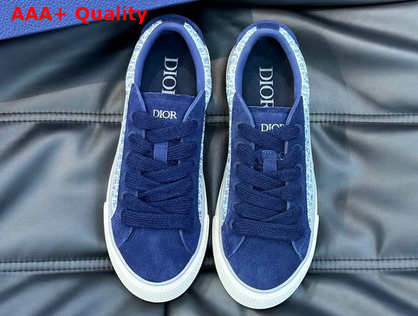 Dior B33 Sneaker Navy Blue Dior Oblique Jacquard and Suede Replica