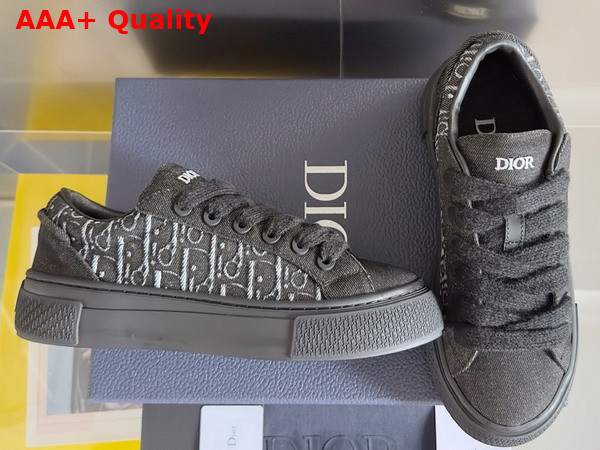 Dior B33 Sneaker in Black Dior Oblique Denim Replica