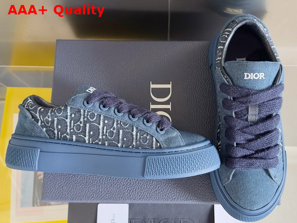 Dior B33 Sneaker in Blue Dior Oblique Denim Replica