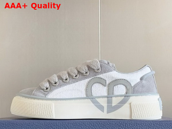 Dior B33 Sneaker in Gray Suede and White Dior Oblique Jacquard Replica