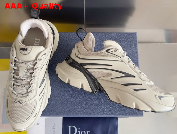 Dior B44 Blade Sneaker in Beige Mesh and Beige Technical Fabric Replica