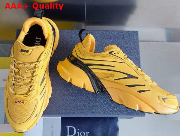 Dior B44 Blade Sneaker in Yellow Technical Mesh and Yellow Technical Fabric Replica