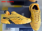 Dior B44 Blade Sneaker in Yellow Technical Mesh and Yellow Technical Fabric Replica