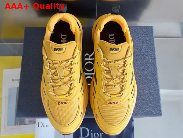 Dior B44 Blade Sneaker in Yellow Technical Mesh and Yellow Technical Fabric Replica