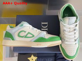 Dior B57 Low Top Sneaker Green and Cream Smooth Calfskin with Beige Suede Replica