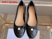 Dior Ballet Flat in Black Quilted Cannage Calfskin Replica