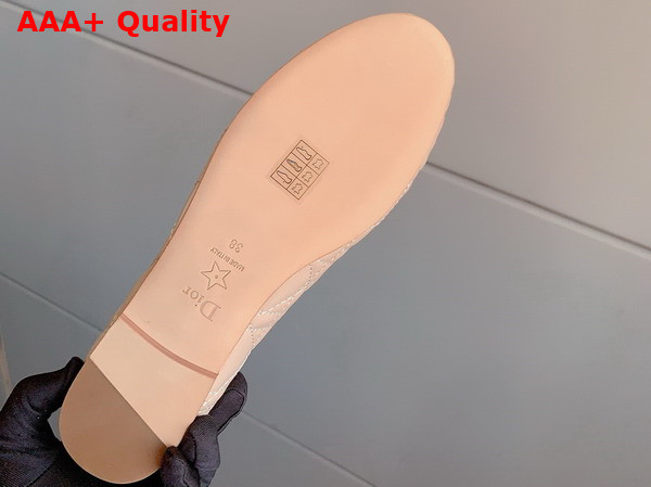 Dior Ballet Flat in Nude Quilted Cannage Calfskin Replica