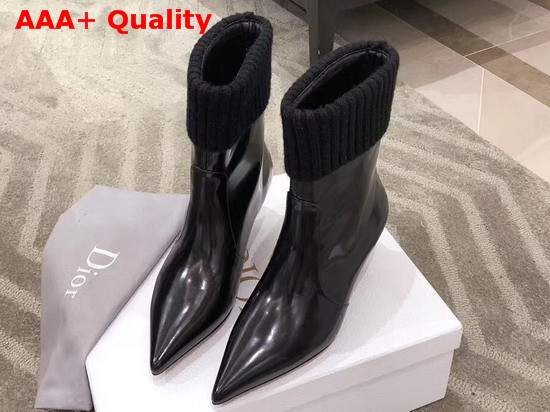 Dior Beat Low Boot in Black Brushed Calfskin Replica