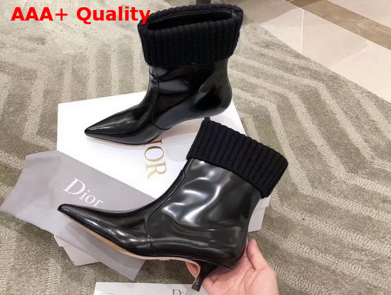 Dior Beat Low Boot in Black Brushed Calfskin Replica