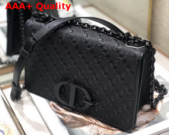 Dior Black 30 Montaigne Braided Lambskin Flap Chain Bag Replica