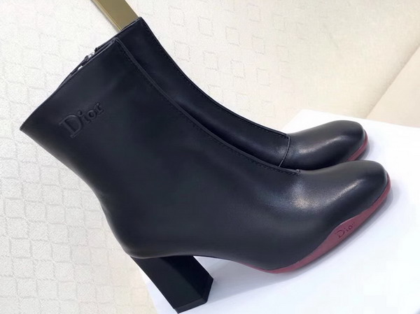 Dior Black Calfskin Leather Ankle Boot For Sale