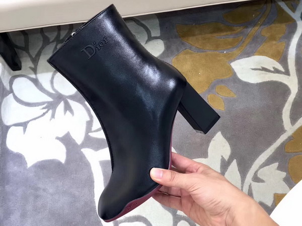 Dior Black Calfskin Leather Ankle Boot For Sale