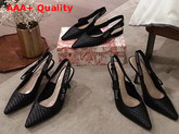 Dior Black Jadior Slingback Braided Lambskin Pump Replica