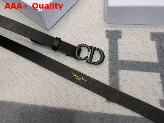 Dior Black Saddle Matte Calfskin Belt Replica