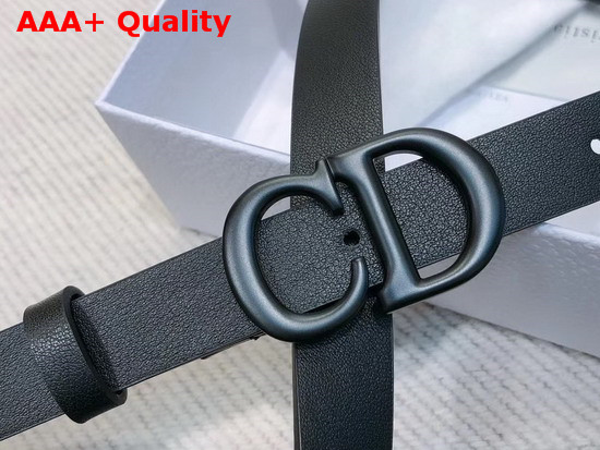 Dior Black Saddle Matte Calfskin Belt Replica