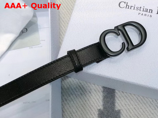 Dior Black Saddle Matte Calfskin Belt Replica