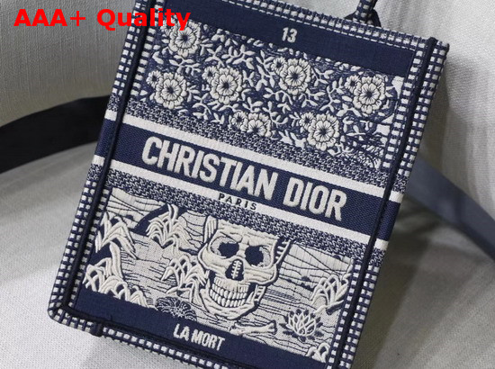 Dior Blooms Vertical Dior Book Tote Tarot Embroidered Canvas Bag Replica