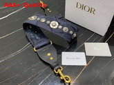 Dior Blue Multicolor Camouflage Fully Embroidered Strap Replica