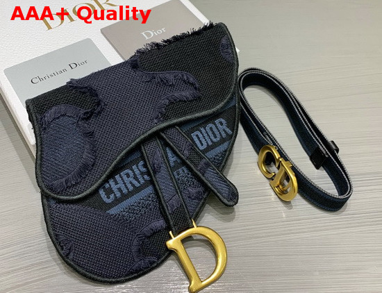 Dior Blue Saddle Camouflage Pouch Belt Replica