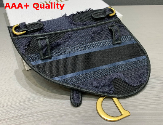 Dior Blue Saddle Camouflage Pouch Belt Replica