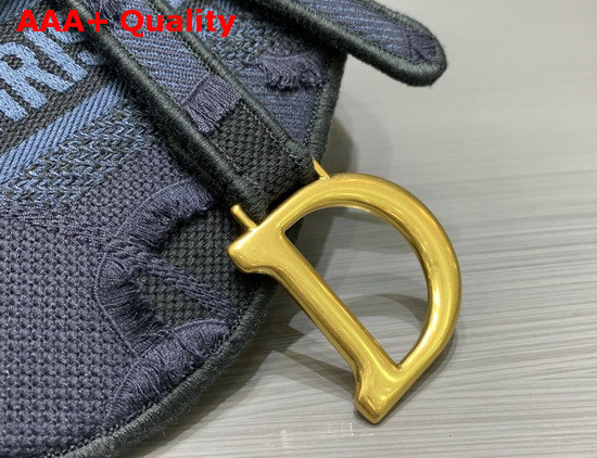 Dior Blue Saddle Camouflage Pouch Belt Replica