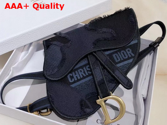 Dior Blue Saddle Camouflage Pouch Belt Replica