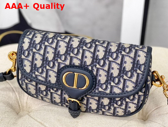 Dior Bobby East West Bag Blue Dior Oblique Jacquard Replica