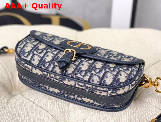 Dior Bobby East West Bag Blue Dior Oblique Jacquard Replica