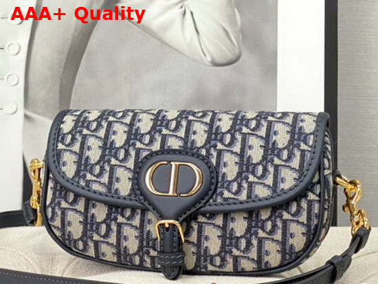 Dior Bobby East West Bag Blue Dior Oblique Jacquard Replica