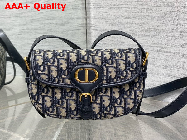 Dior Bobby East West Bag in Blue Dior Oblique Jacquard Replica