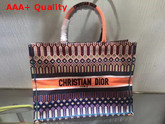 Dior Book Tote Bag in Multi Coloured Embroidered Canvas Replica