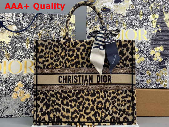 Dior Book Tote Beige Multicolor Mizza Embroidery Replica