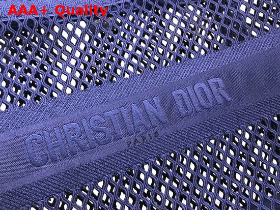 Dior Book Tote Blue Mesh Embroidery Replica