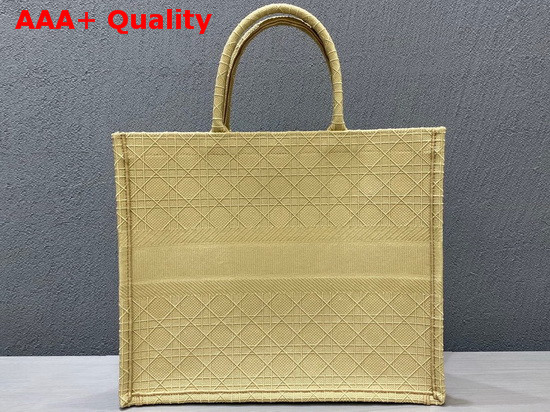 Dior Book Tote in Beige Cannage Embroidery Replica