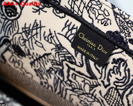 Dior Book Tote in Beige Embroidered Canvas Replica