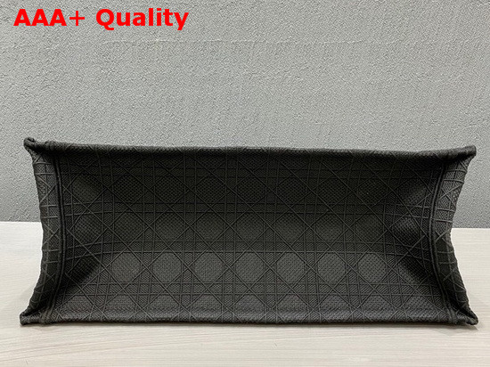 Dior Book Tote in Black Cannage Embroidery Replica