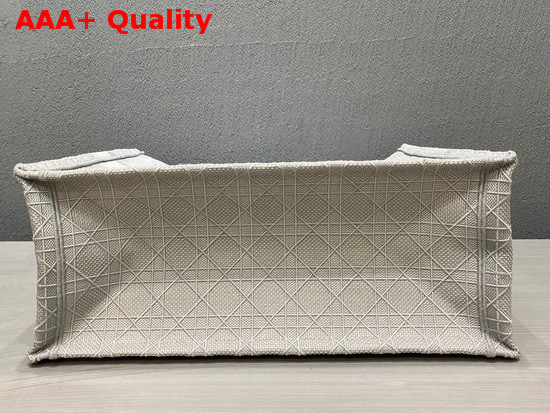 Dior Book Tote in Gray Cannage Embroidery Replica