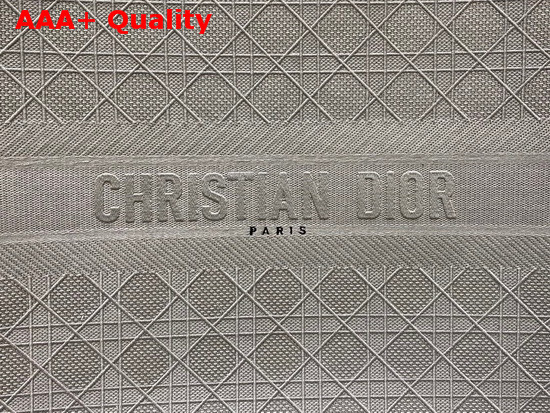 Dior Book Tote in Gray Cannage Embroidery Replica