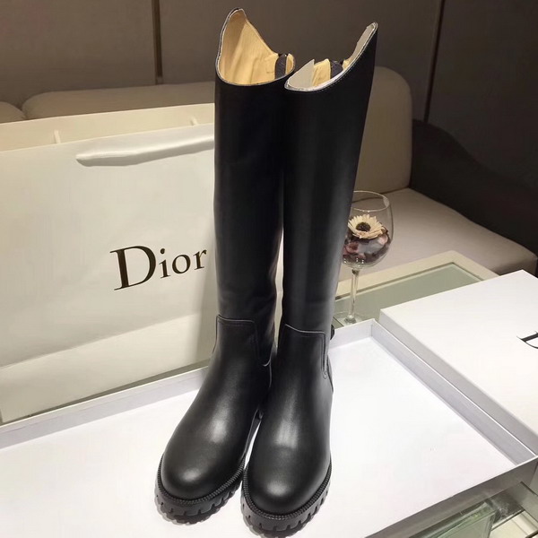 Dior Boot in Black Calfskin Leather 2cm Heel For Sale