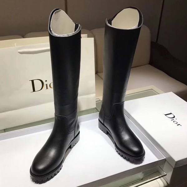 Dior Boot in Black Calfskin Leather 2cm Heel For Sale